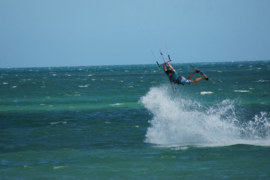 kitesurfing jump